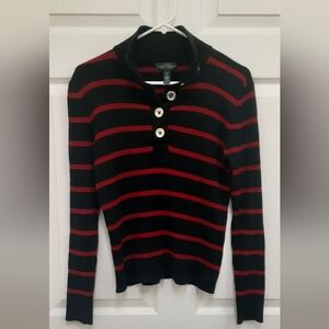Ralph Lauren Black and Red Striped Sweater